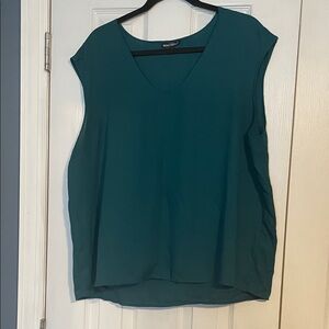 J. Crew Mercantile Green Sleeveless Blouse